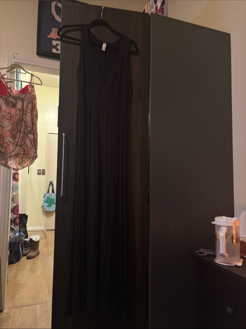 Loveappella Sleeveless Black Maxi Dress Classic Everyday Style Med
